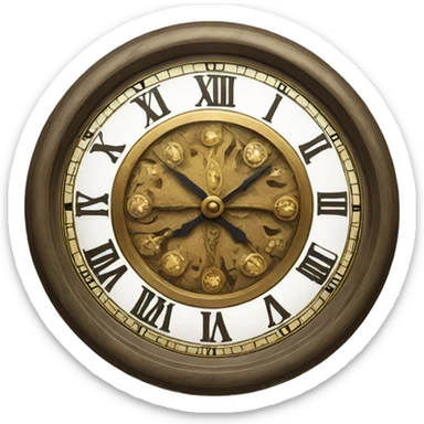 Ancient clock sticker