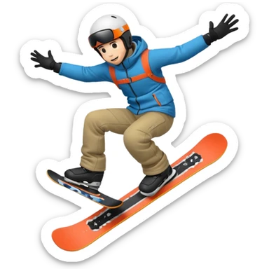 guy on a snowboard doing a backflip off of a jump sticker