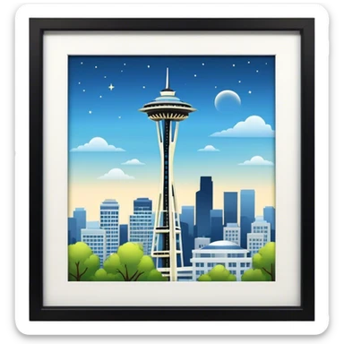 Space needle sticker