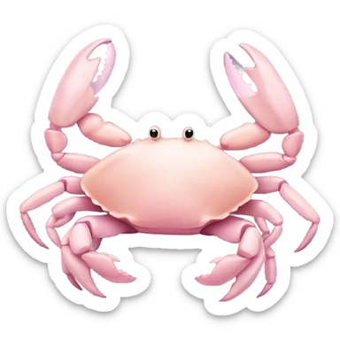 light pink crab sticker