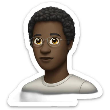 steve mcqueen black director young face sticker