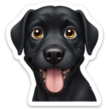 Black ugly dog sticker
