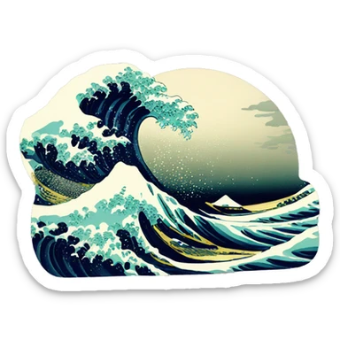 Kanagawa wave sticker