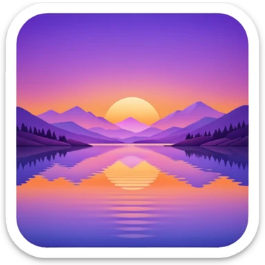 lake sunset sticker