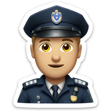 slovak male police officer  sticker
