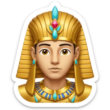 Pharaoh  male face character face only front face

 sticker