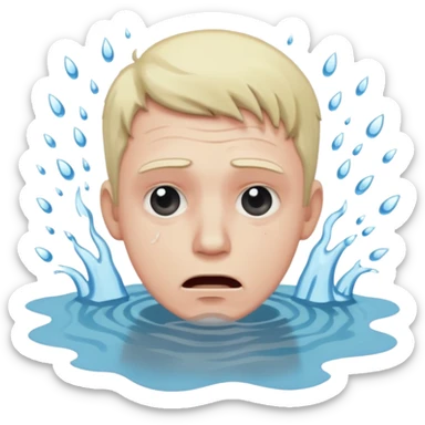 man drowning sticker
