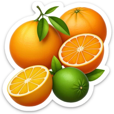 citrus fruits together  sticker
