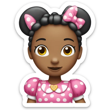 Hello kitty dressed as Minnie Mouse  sticker