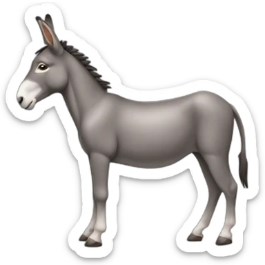 donkey male full body, anatomically correct sticker