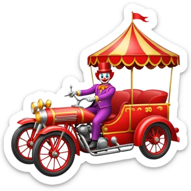 Circus motorbike circus car  sticker