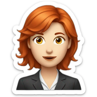 female redhead QA manager rolling eyes sticker