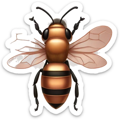 Rose gold honeybee sticker