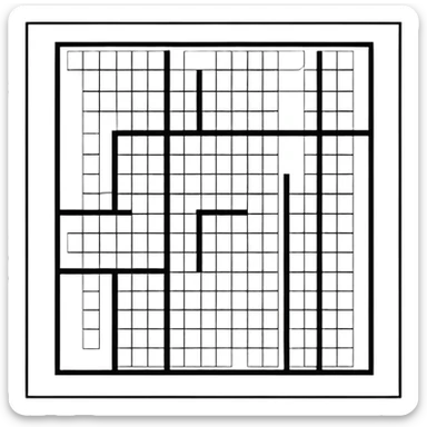 newspaper crossword sticker