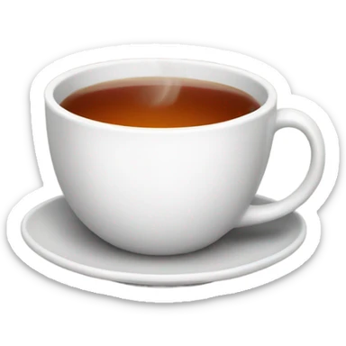 Piping hot tea sticker