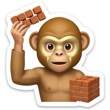 I NNED TO PUT MY FRIEND FACE TO A MONKEY AND THROW BRICK sticker