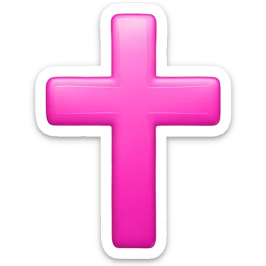 Pink cross sticker