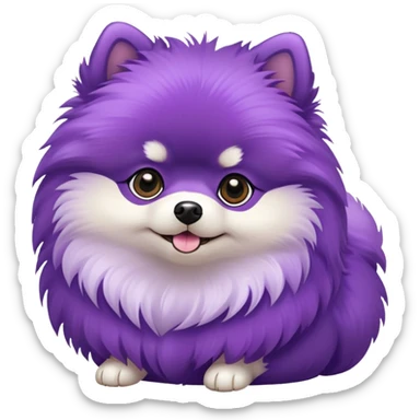 Purple Pomeranian  sticker