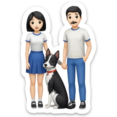 Quiero una pareja con un perro Fox terrier sticker