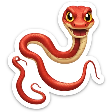Snake in red with 2025 sticker