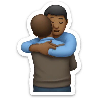 Person being hugged sticker
