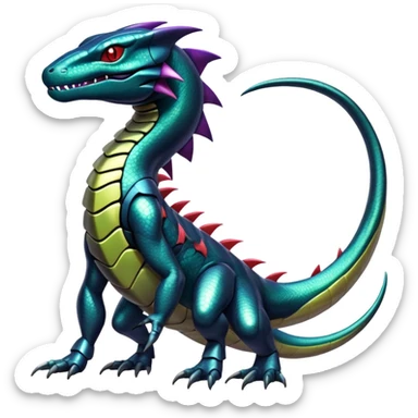 Shiny Exotic epic Salandit-Genesect-Koraidon-Fakémon-hybrid-creature (full body)  sticker