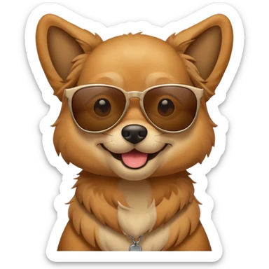Cool dog wearing cool sunglasses sticker
