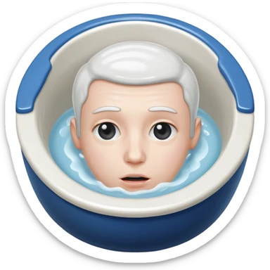 Head in a toilet sticker