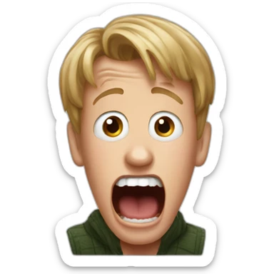 home alone kevin scream sticker