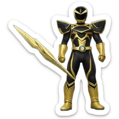 Power rangers zeo black original sticker