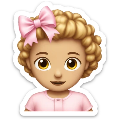baby pink bow  sticker