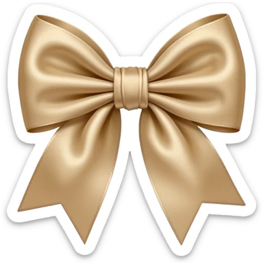 Beige bow sticker