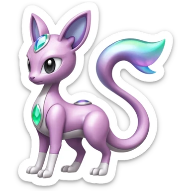 Meloetta-Mewtwo-Palkia-Pokémon-Fakémon-fusion-hybrid-creature sticker