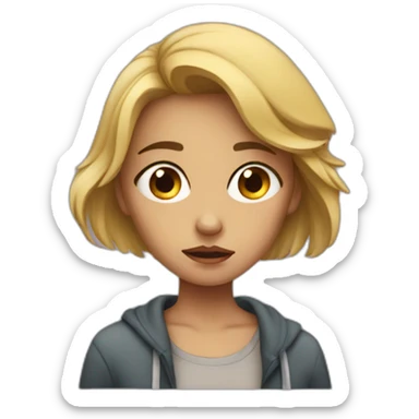 depression-girl sticker