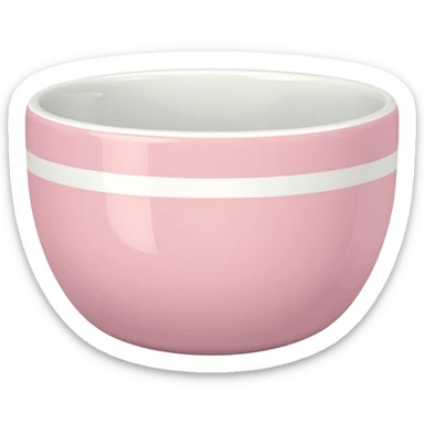 pastel pink and white bowl sticker