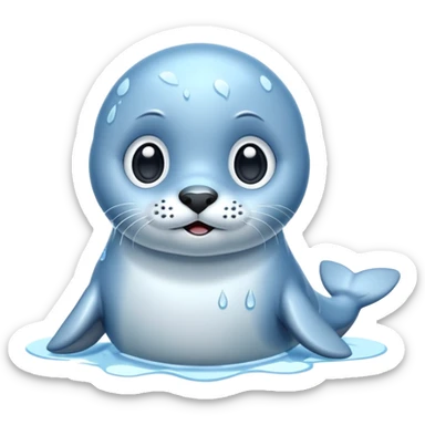 cute seal character, icy vibe, shiny wet look, 3D cartoon, mobile game icon style, clean background, no text, no watermark


 sticker
