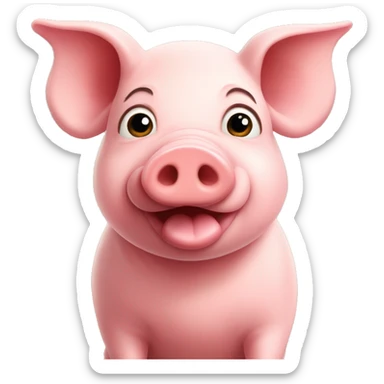 Pig in love sticker