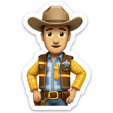 sheriff woody of construction site sticker