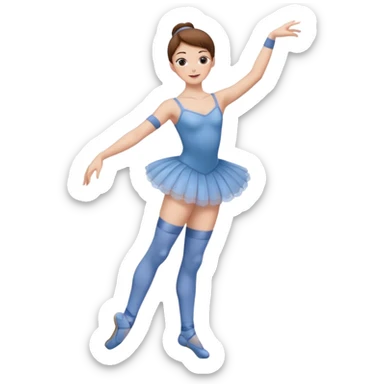 Ballet dancer in over the knee socks and brown hair sticker