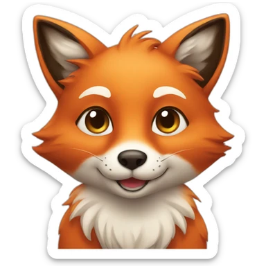 Very cute fox sticker