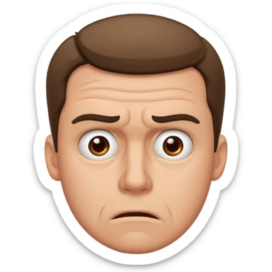 Overwhelmed man sticker