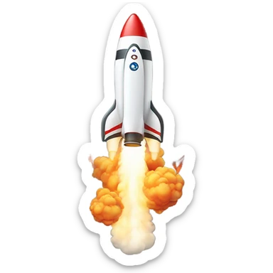 rocket lift off sticker