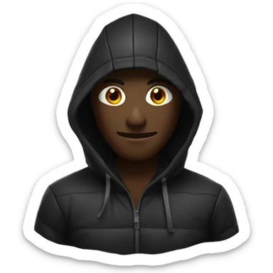 Homme Noire avec une cagoule nocta sticker