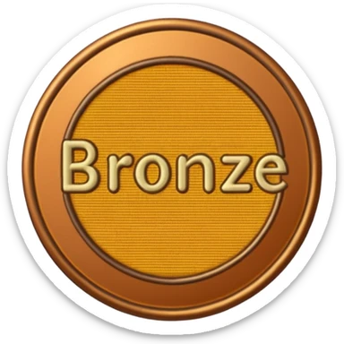 An embroidered patch with the word "BRONZE" on it sticker