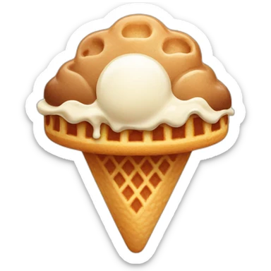 Ice cream waffle  sticker