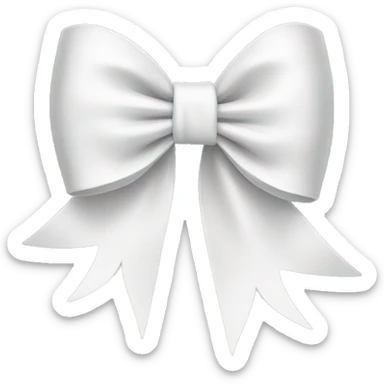 White bow sticker