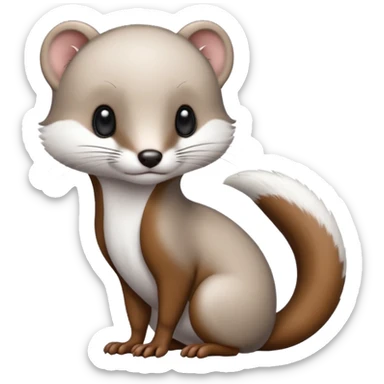 black/white Weasel sticker