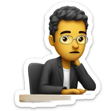 a tired programmer sticker