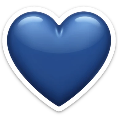 💙 navy blue heart sticker