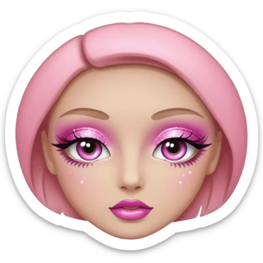 Pink eyeshadow sticker